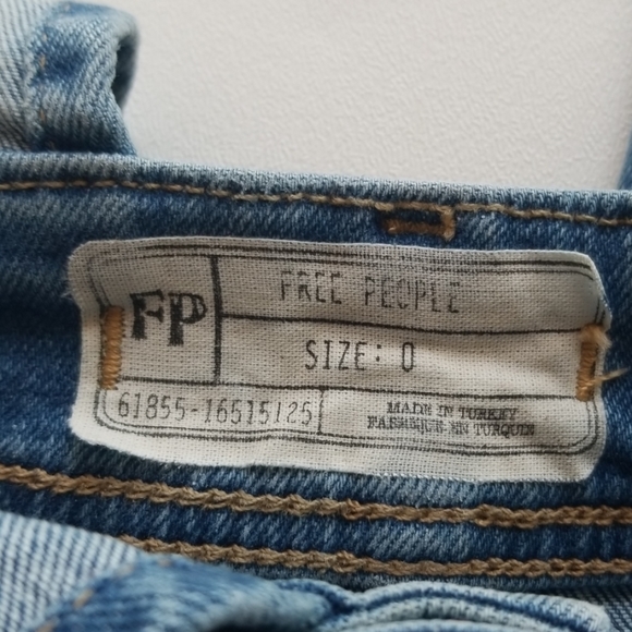 Free people denim overall size 0 - Picture 6 of 8